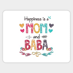 Happiness Is A Mom And Baba Wildflower Happy Mother's Day Magnet